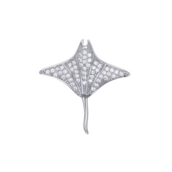 Stingray Pendant Cz