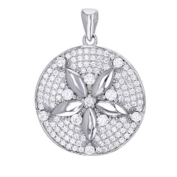 Sand Dollar Pendant Cz