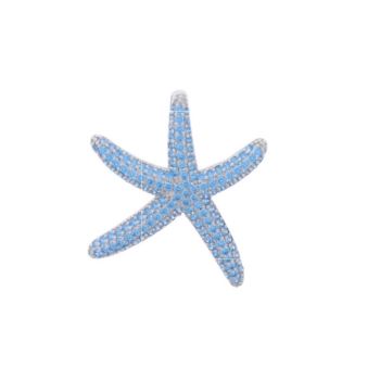 Starfish Pendant Cz-blue