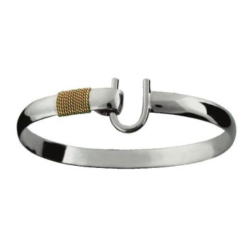 Caribbean Hook Bracelet - Sterling Silver w/14K Gold 6mm