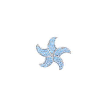 Starfish Pendant Cz-blue