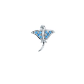 Stingray Pendant Cz-blue