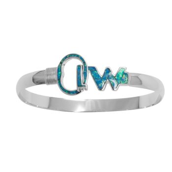 Key West Key Opal Inlay Hook Bracelet - Sterling Silver w/Opal Inlay 6mm